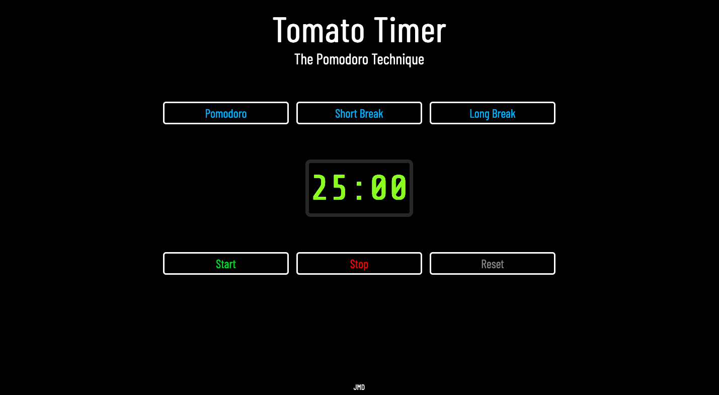 tomato timer app screenshot